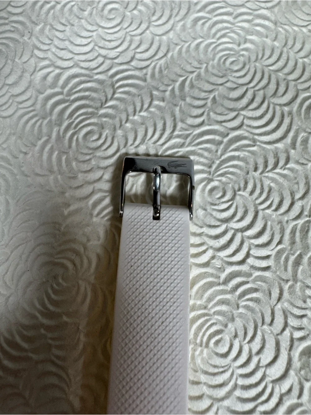 Lacoste 12.12 White Quartz Silicone Pique Strap Watch